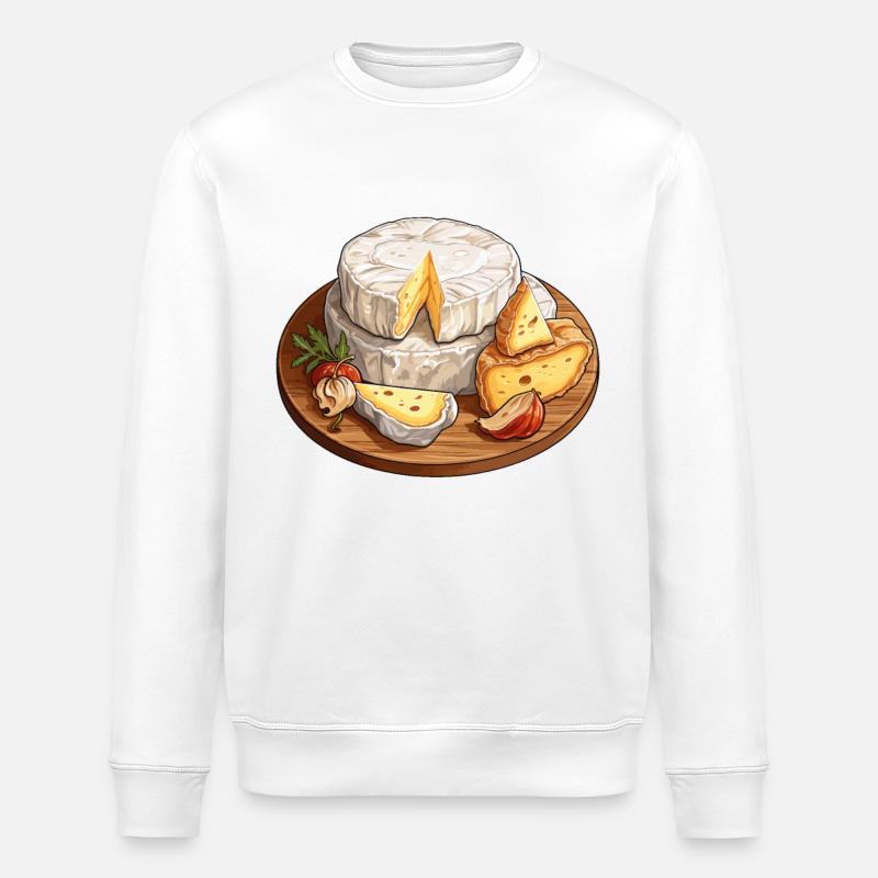 Plateau de Camembert - Sweat bio ROLLER Stanley/Stella Unisexe - blanc
