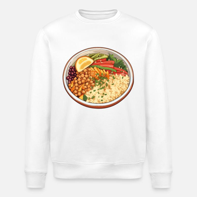 Bol de couscous Aliments sains - Sweat bio ROLLER Stanley/Stella Unisexe - blanc