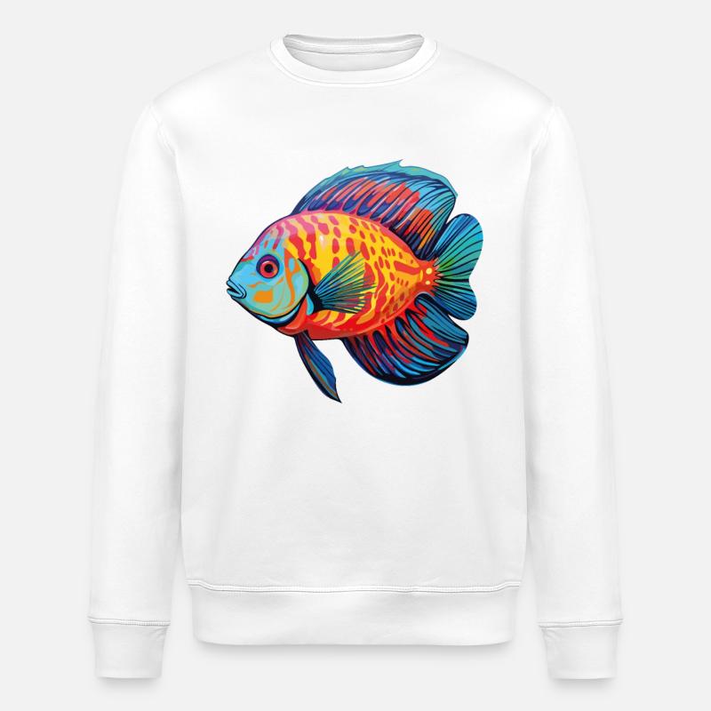 Discus fish - Sweat bio ROLLER Stanley/Stella Unisexe - blanc