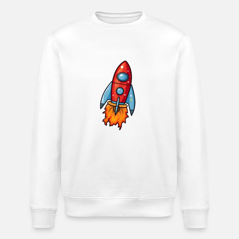 Rocket - Stanley/Stella ROLLER Unisex Organic Sweatshirt - white