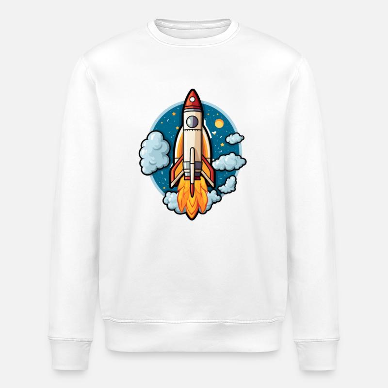 Rocket - Stanley/Stella ROLLER Unisex Organic Sweatshirt - white