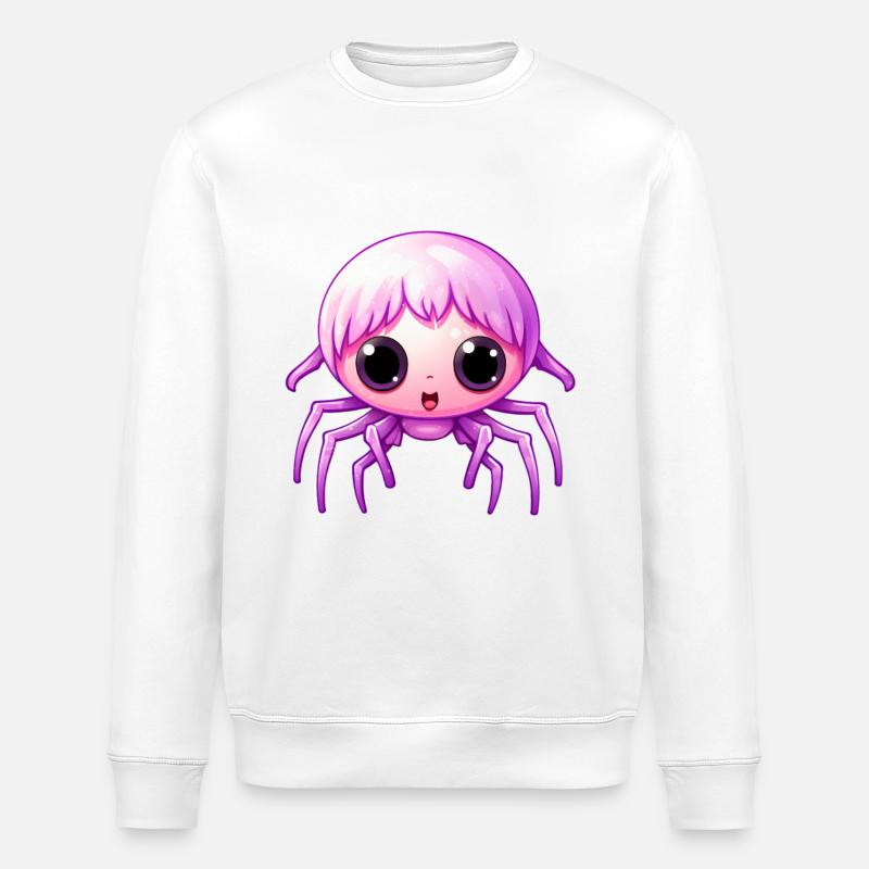 Araignée Kawaii - Sweat bio ROLLER Stanley/Stella Unisexe - blanc