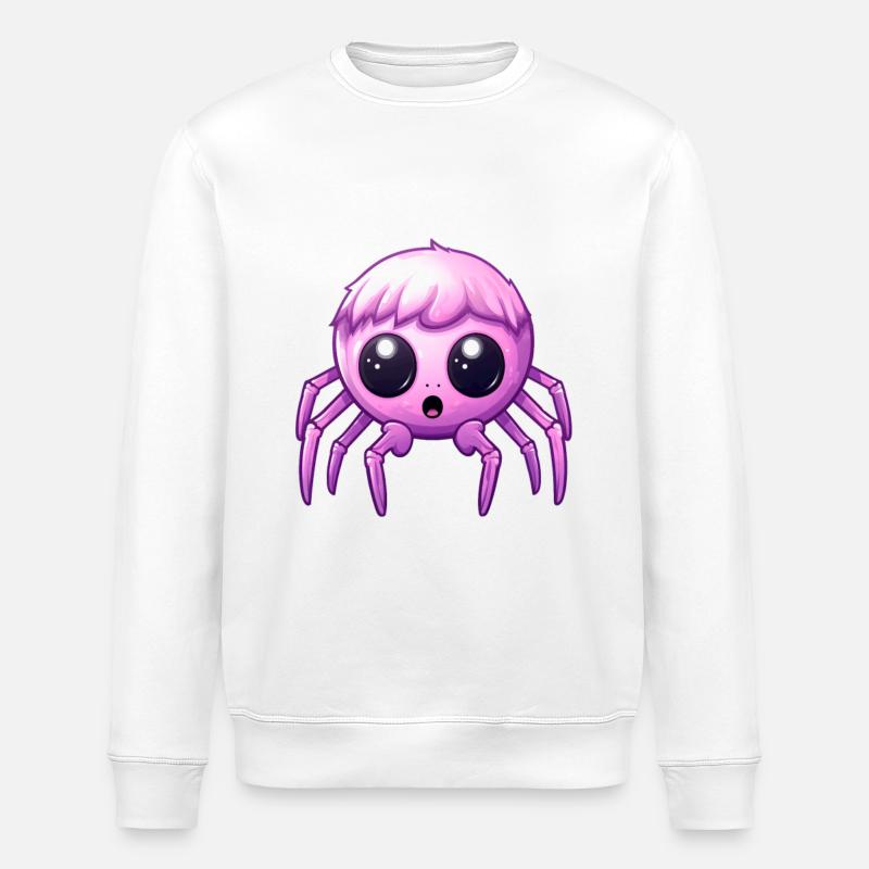 Niedliche Spinne Halloween - Stanley/Stella Unisex Bio-Sweatshirt ROLLER - Weiß