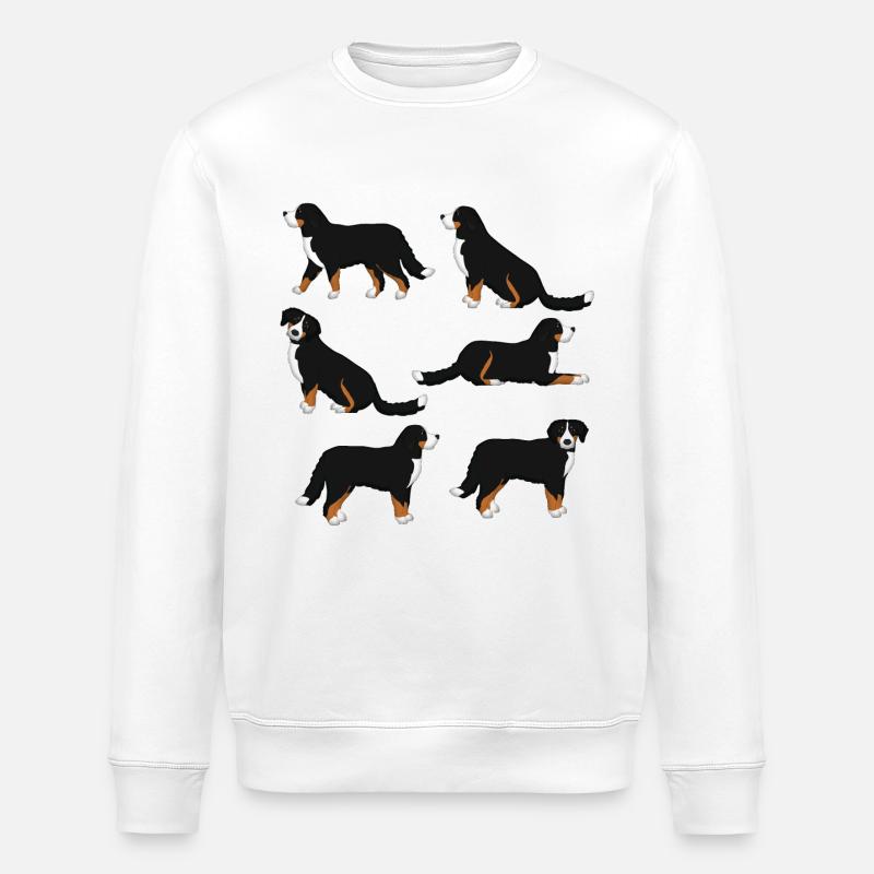 Bernese mountain dog selection - Stanley/Stella ROLLER Unisex Organic Sweatshirt - white