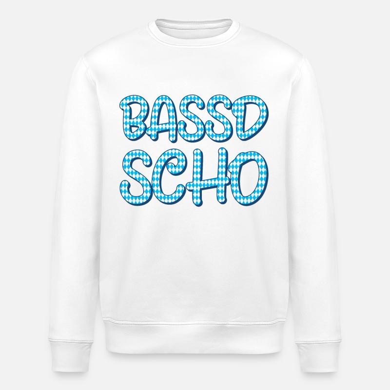 Bassd scho - Stanley/Stella Unisex Bio-Sweatshirt ROLLER - Weiß