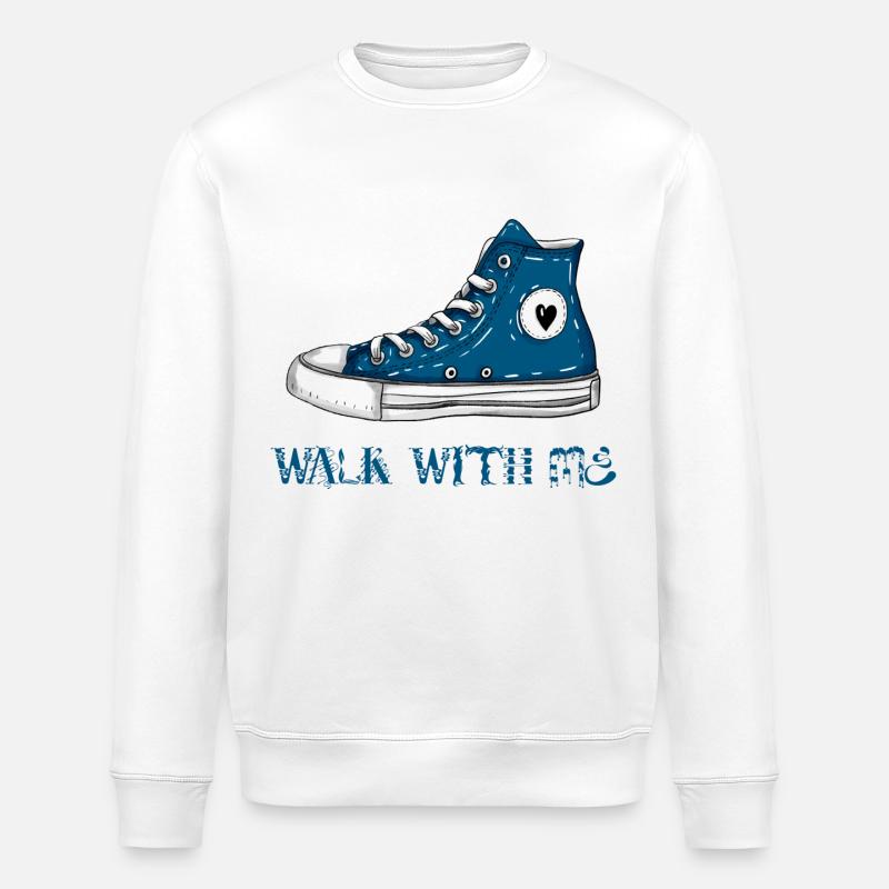 Geh mit mir - Stanley/Stella Unisex Bio-Sweatshirt ROLLER - Weiß
