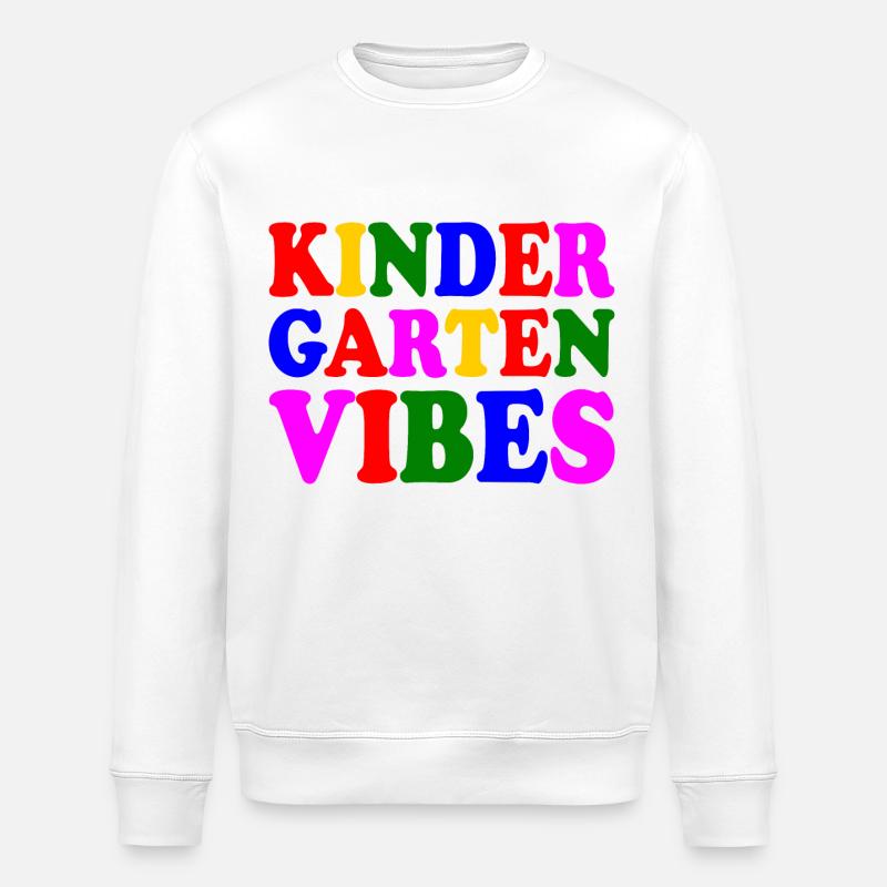 kindergarten vibes - Sweat bio ROLLER Stanley/Stella Unisexe - blanc