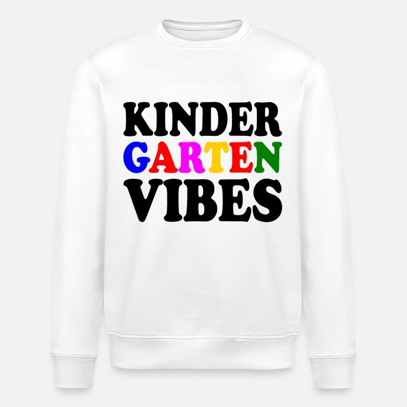 kindergarten vibes - Sweat bio ROLLER Stanley/Stella Unisexe - blanc