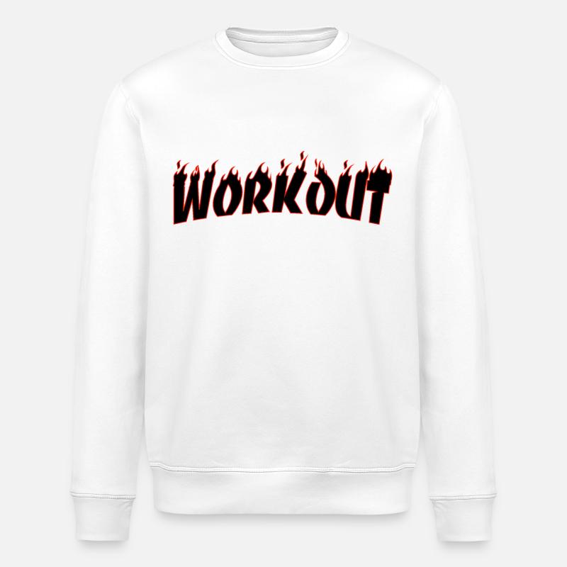 Workout Motivation - Stanley/Stella ROLLER Unisex Organic Sweatshirt - white