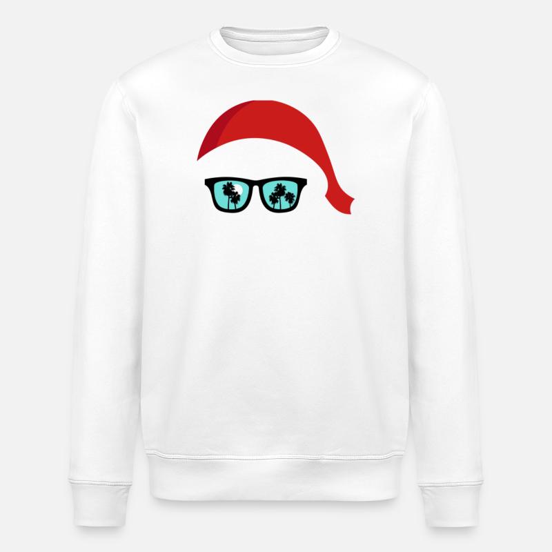 Weihnachtsmann Palmen - Stanley/Stella Unisex Bio-Sweatshirt ROLLER - Weiß