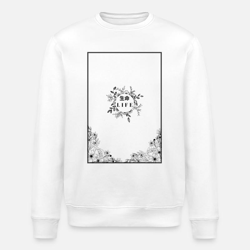 LIFE - Stanley/Stella ROLLER Unisex Organic Sweatshirt - white