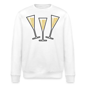 XAufUnsDrei! (2) - Stanley/Stella Unisex Bio-Sweatshirt ROLLER - Weiß - Vorne - Nik (191cm)