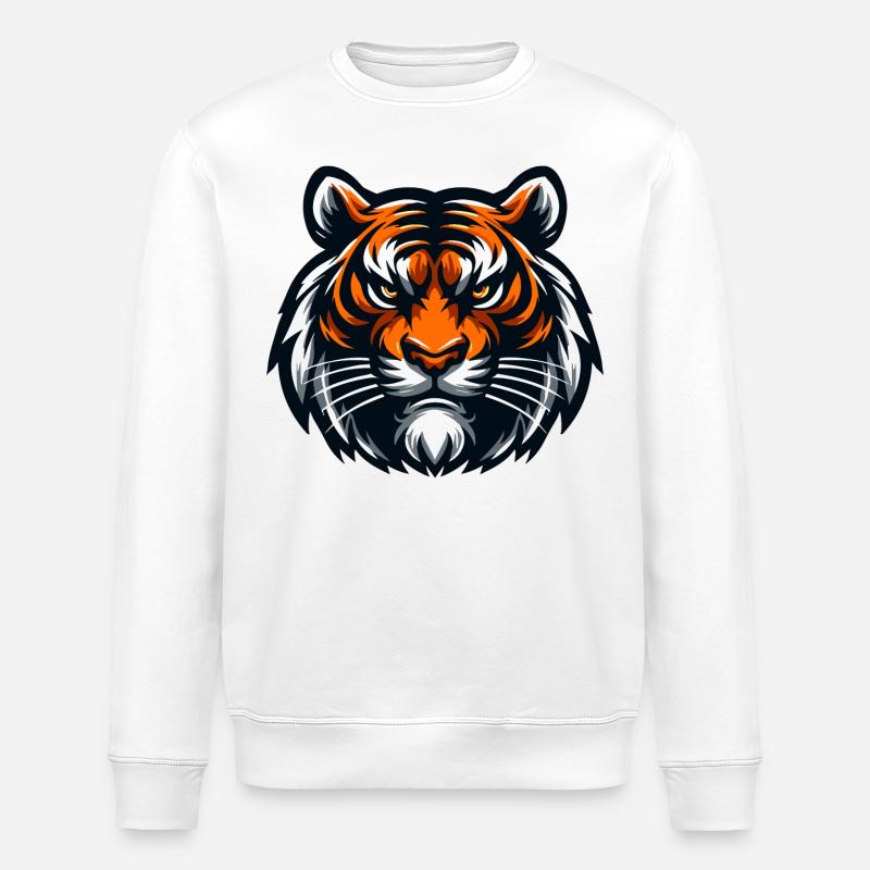 König Tiger - Stanley/Stella Unisex Bio-Sweatshirt ROLLER - Weiß