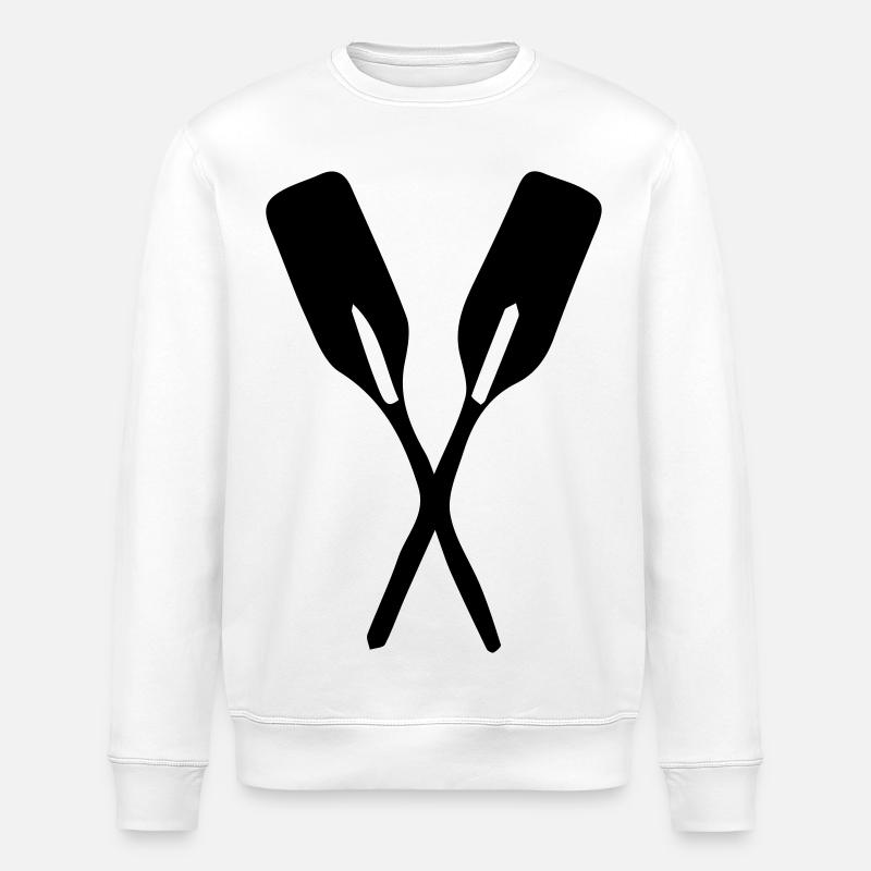 2 paddles - Stanley/Stella ROLLER Unisex Organic Sweatshirt - white