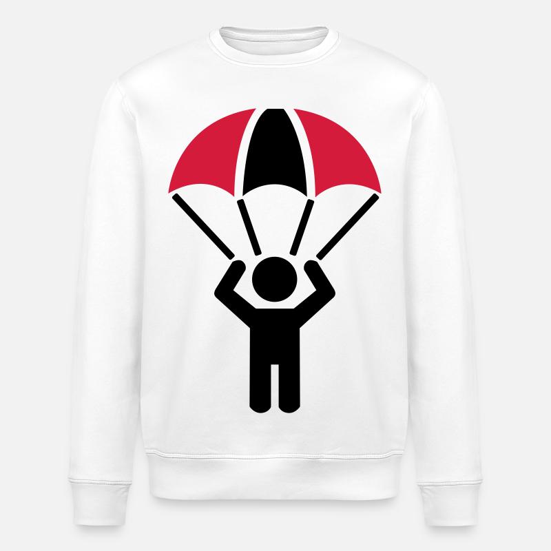 parachute - Stanley/Stella ROLLER Unisex Organic Sweatshirt - white