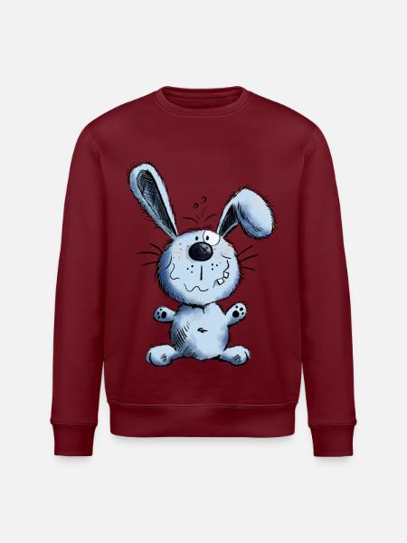 Lapin bleu - Sweat bio ROLLER Stanley/Stella Unisexe - blanc