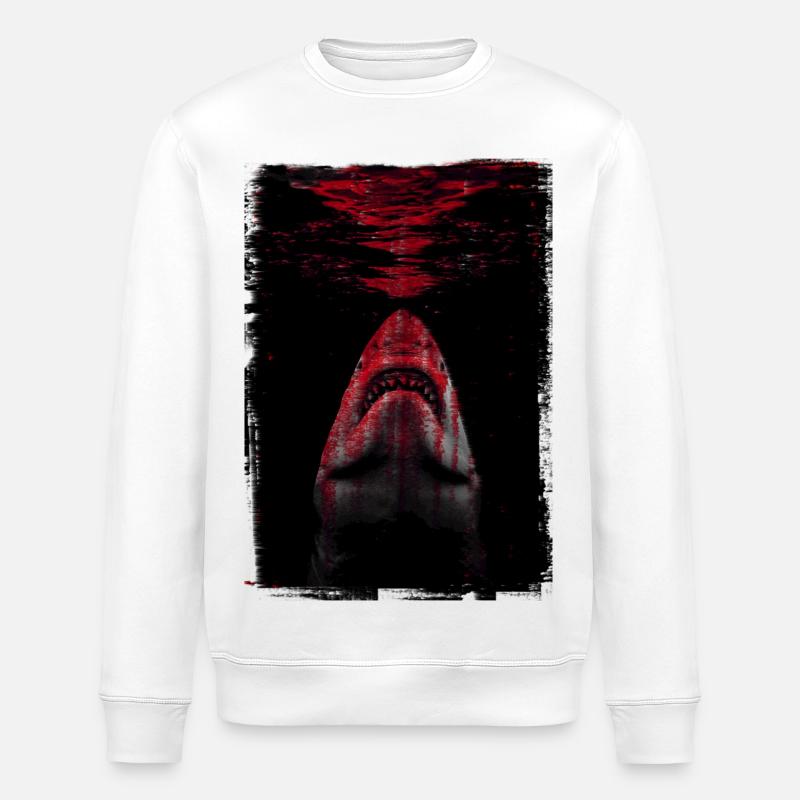 Le requin - Sweat bio ROLLER Stanley/Stella Unisexe - blanc