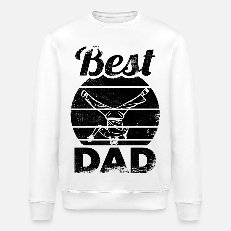 Bester Breakdance Dad - Stanley/Stella Unisex Bio-Sweatshirt ROLLER - Weiß