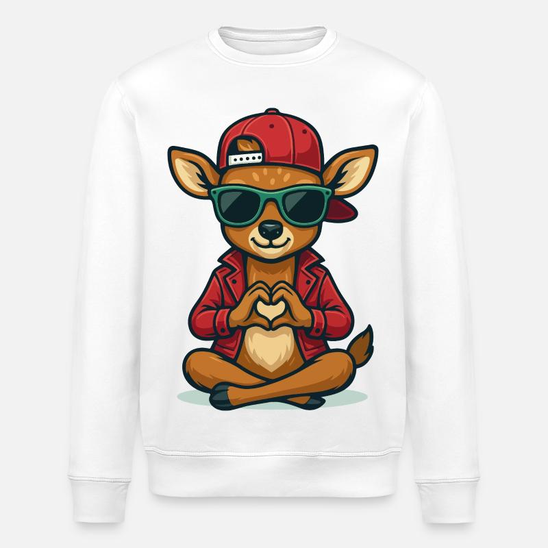 Style cœur de cerf - Sweat bio ROLLER Stanley/Stella Unisexe - blanc