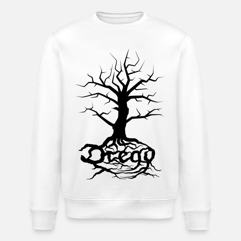 Dread Tree Black - Stanley/Stella ROLLER Unisex Organic Sweatshirt - white