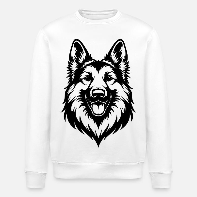 Deutscher Schäferhund Design - Stanley/Stella Unisex Bio-Sweatshirt ROLLER - Weiß