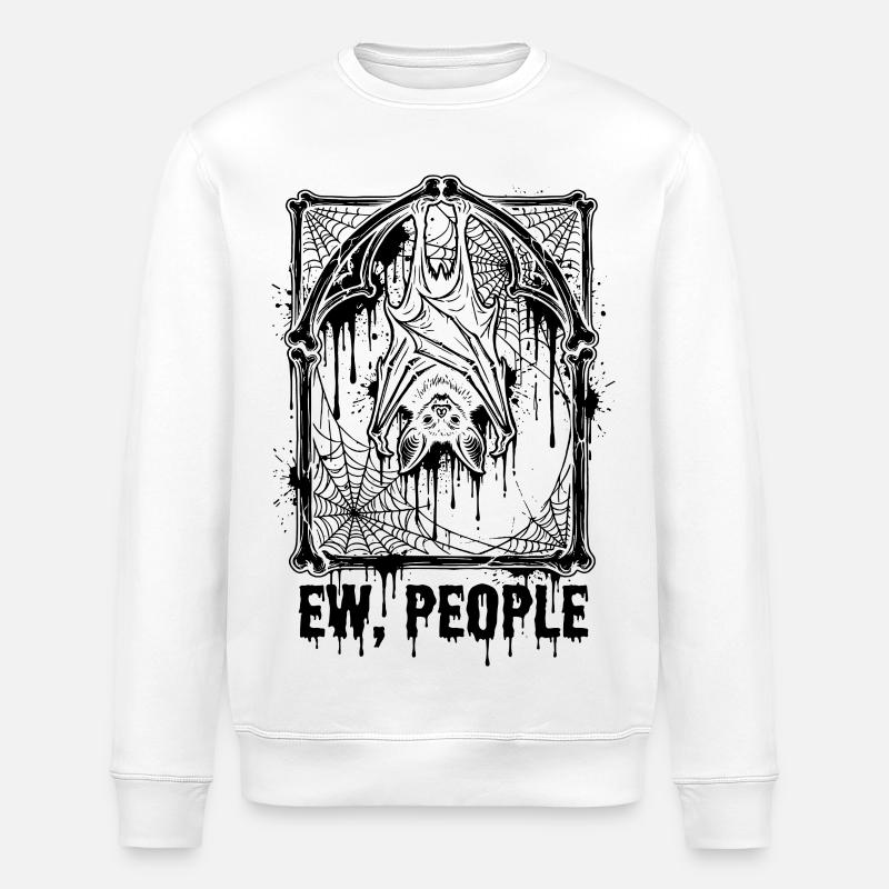 Ew, les gens Bat Gothic - Sweat bio ROLLER Stanley/Stella Unisexe - blanc