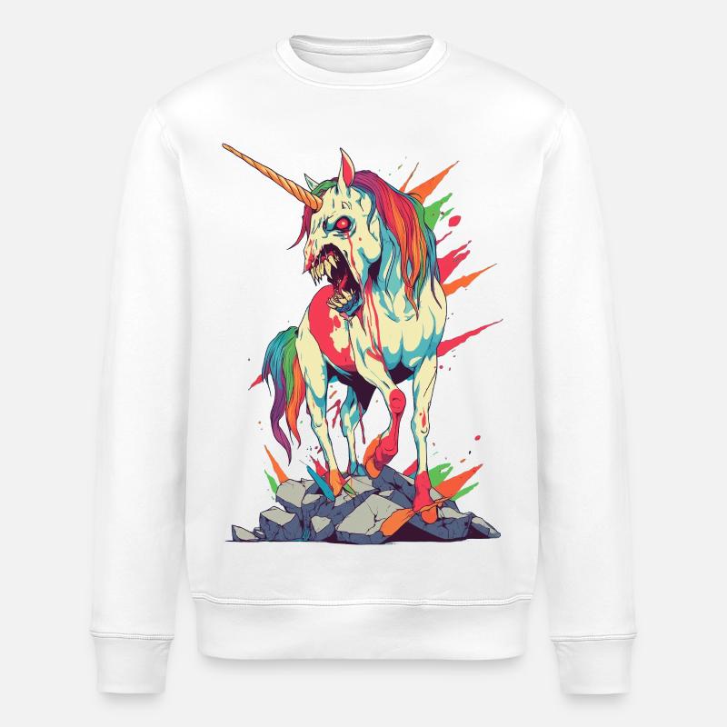 Uglycorn - Stanley/Stella Unisex Bio-Sweatshirt ROLLER - Weiß