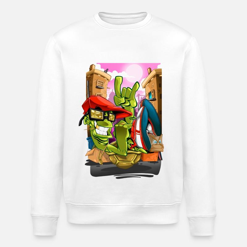 Breakdance - Stanley/Stella Unisex Bio-Sweatshirt ROLLER - Weiß