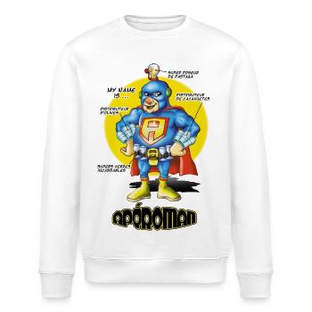 apéroman - Stanley/Stella ROLLER Unisex Organic Sweatshirt - white - Front - Nik (191cm)