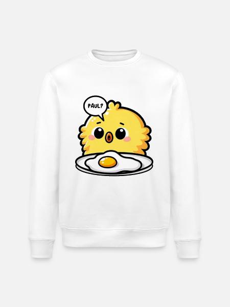 Eier Spiegelei Oster Meme - Stanley/Stella Unisex Bio-Sweatshirt ROLLER - Weiß