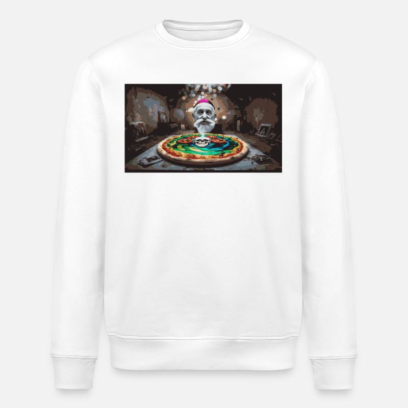 PizzaPope - Stanley/Stella Unisex Bio-Sweatshirt ROLLER - Weiß