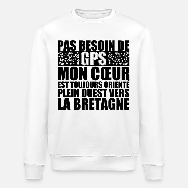 BRETON - Sweat bio ROLLER Stanley/Stella Unisexe - blanc