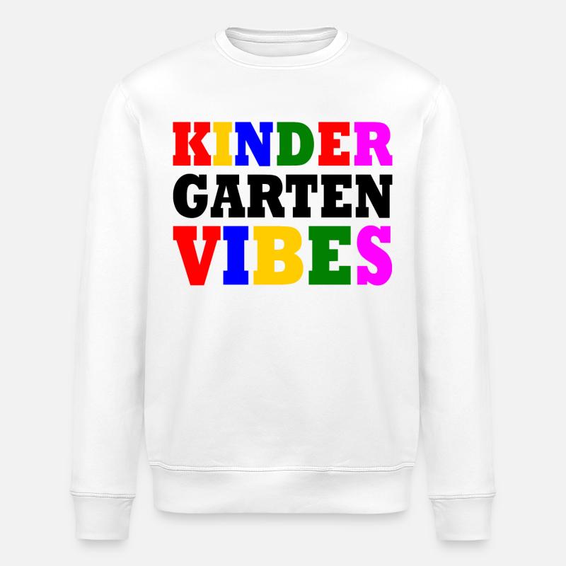 kindergarten vibes - Sweat bio ROLLER Stanley/Stella Unisexe - blanc