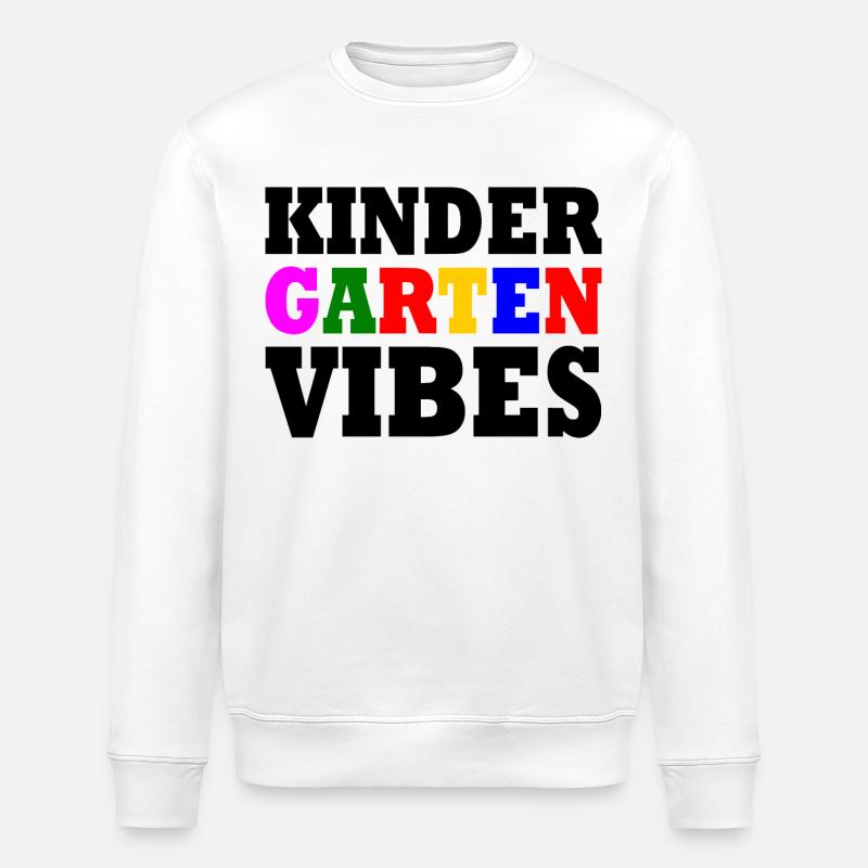 kindergarten vibes - Sweat bio ROLLER Stanley/Stella Unisexe - blanc