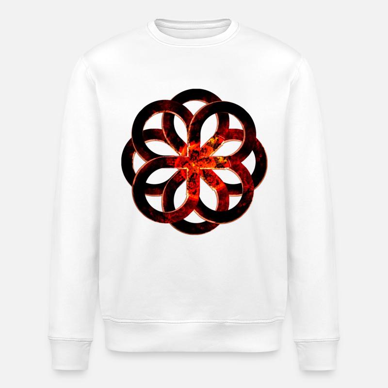 Glühender Knoten - Stanley/Stella Unisex Bio-Sweatshirt ROLLER - Weiß
