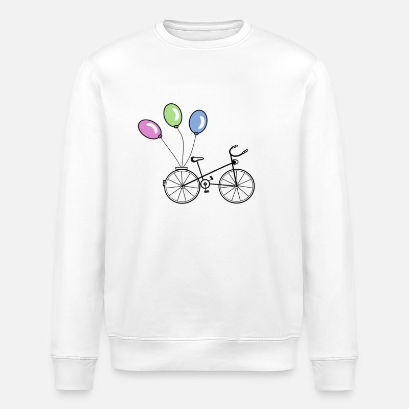 Fahrrad mit Heckantrieb - Stanley/Stella Unisex Bio-Sweatshirt ROLLER - Weiß