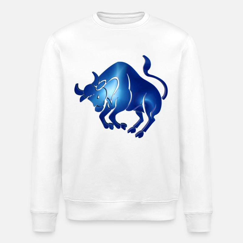 Sternzeichen Stier der Stier - Stanley/Stella Unisex Bio-Sweatshirt ROLLER - Weiß