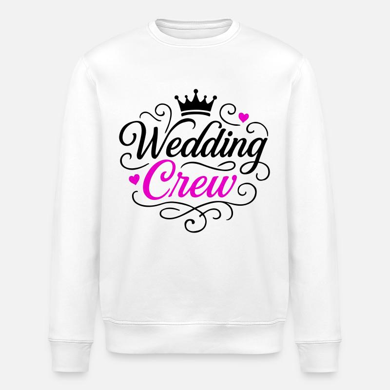 Wedding Team Bride Groom - Stanley/Stella ROLLER Unisex Organic Sweatshirt - white