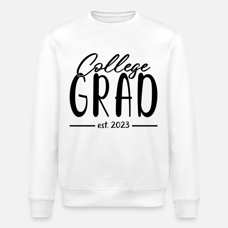College Grad Est. 2023 Abschlussfeier - Stanley/Stella Unisex Bio-Sweatshirt ROLLER - Weiß