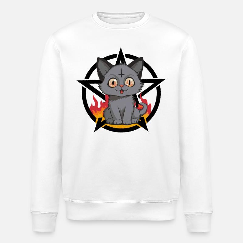 Satans Petit Enfer Ronronner Chat - Sweat bio ROLLER Stanley/Stella Unisexe - blanc
