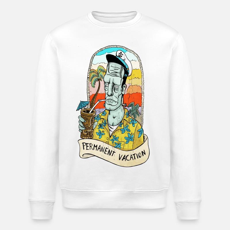 frank aloha - Sweat bio ROLLER Stanley/Stella Unisexe - blanc