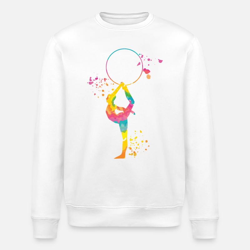 Gymnastics Hoops Rhythmic Gymnastics - Stanley/Stella ROLLER Unisex Organic Sweatshirt - white