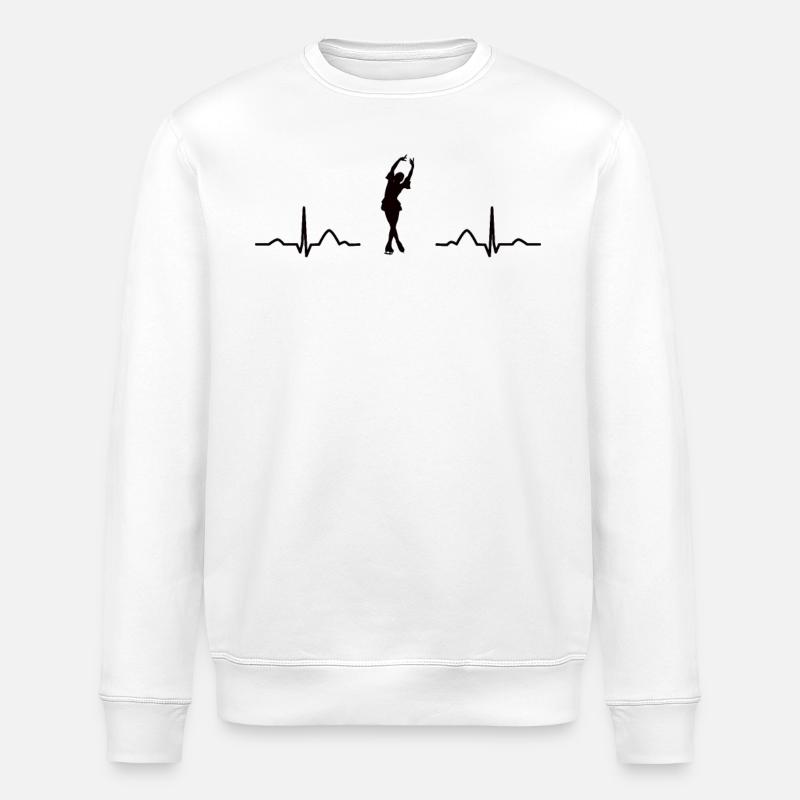 Eiskunstläufer Schlittschuhlaufen Eiskunstlauf - Stanley/Stella Unisex Bio-Sweatshirt ROLLER - Weiß