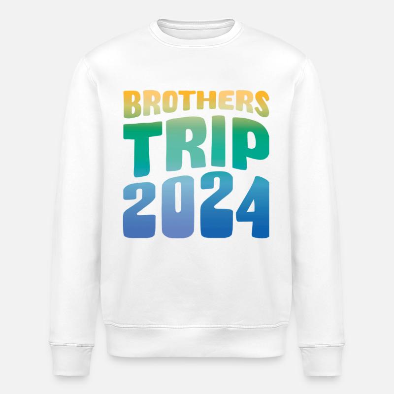 Brothers Trip 2024 - Stanley/Stella Unisex Bio-Sweatshirt ROLLER - Weiß
