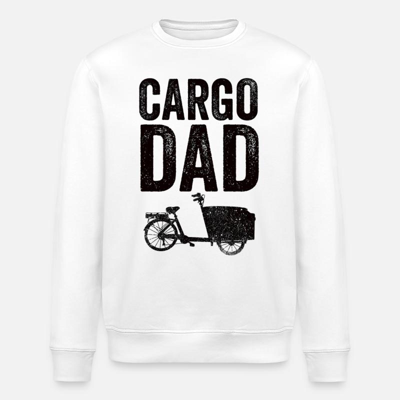 Cargo Dad Lastenrad Cargobike - Stanley/Stella Unisex Bio-Sweatshirt ROLLER - Weiß