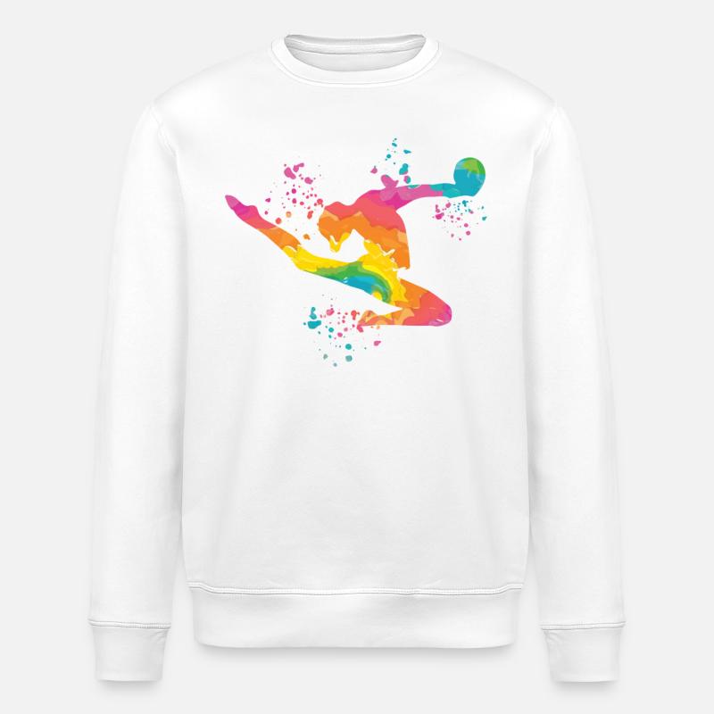 Gymnast with ball rhythmic gymnastics - Stanley/Stella ROLLER Unisex Organic Sweatshirt - white
