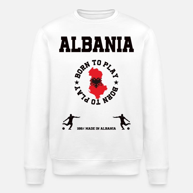 Albanie - Sweat bio ROLLER Stanley/Stella Unisexe - blanc