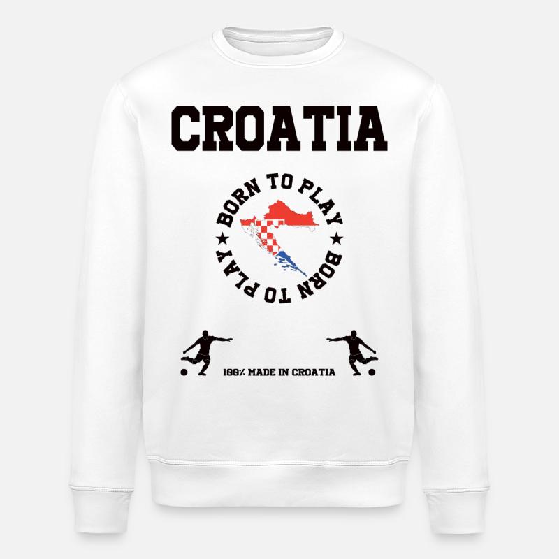 Croatia - Stanley/Stella ROLLER Unisex Organic Sweatshirt - white