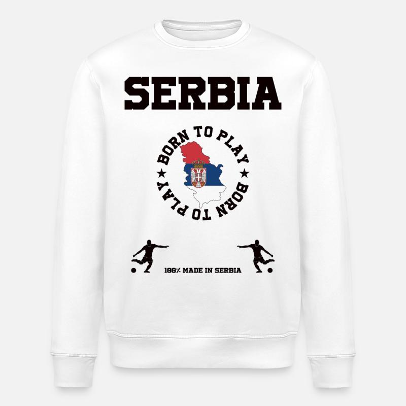 Serbie - Sweat bio ROLLER Stanley/Stella Unisexe - blanc