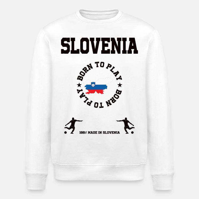 Slowenien - Stanley/Stella Unisex Bio-Sweatshirt ROLLER - Weiß